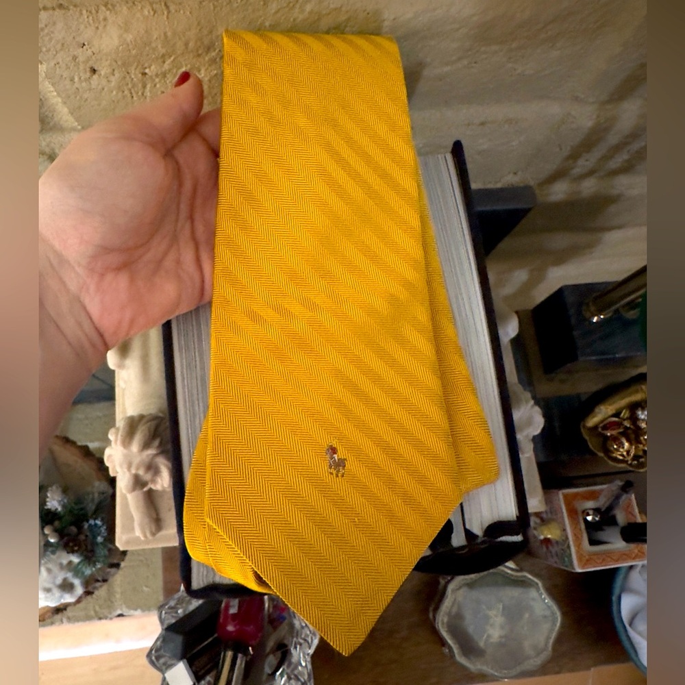 Polo Ralph Lauren Gold yellow Repp tie
